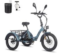 Fafrees F20 Mate Bicicleta eléctrica Triciclo plegable con batería 48V 21Ah [oficial] para hombre y mujer, frenos de disco hidráulicos, triciclo eléctrico 180 kg, E Trike 1008 Wh, bicicleta eléctrica