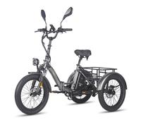 Fafrees f20 mate triciclo eléctrico - motor 500w batería 48v21ah frenos hidráulicos neumáticos de 20 pulgadas - gris