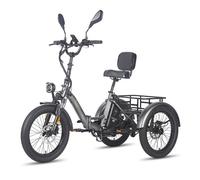 Fafrees f20 mate triciclo eléctrico - motor 500w batería 48v23.45ah frenos hidráulicos asiento con respaldo - gris