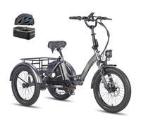 Fafrees F20 Mate Triciclo Eléctrico para Adultos, Batería de 48 V/20 Ah Alcance 115km, Triciclo de Carga 250W, 25km/h, Frenos Hidráulicos, Cesta estándar, Gris