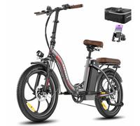 Fafrees F20+ Pro Bicicleta Eléctrica, 20 Pulgadas Plegable Bici Urbana Eléctrica, 250 W Fatbike, 25Ah 900Wh Batería, Rango De 95-120KM, E-Bike para Adultos (Gris)