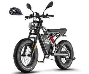 Fafrees F20 Ultra Bici Eléctrica, Fatbike de 20 "x 5,0", Batería de 48V/25 AH, Suspensión Total, Espejos Retrovisores, Bici de Montaña Eléctrica para Hombres, Alcance 80-120 KM (Negro)