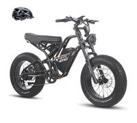 Fafrees F20 Ultra Bicicleta Eléctrica, Fatbike de 20 "x 5,0", E-Bike con Batería de 25 Ah/1200 WH, Suspensión Total, Bici Eléctrica para Hombres, Alcance 80-120 KM (Negro)