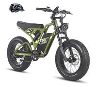 Fafrees F20 Ultra Bicicleta Eléctrica, Fatbike de 20 "x 5,0", E-Bike con Batería de 25 Ah/1200 WH, Suspensión Total, Bici Eléctrica para Hombres, Alcance 80-120 KM (Verde)