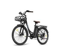 Fafrees f26 lasting bicicleta eléctrica - motor 250w batería 36v25ah 26x1.95 pulgadas ruedas frenos disco mecánicos - negra