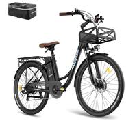 Fafrees F26 Lasting - Bicicleta eléctrica para mujer (26 pulgadas, 36 V, 20,3 Ah, batería eléctrica, 250 W, máx. 25 km/h, bicicleta eléctrica, bicicleta de montaña eléctrica, 120 kg, para adultos)