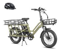 Fafrees FF20 CUV Familia Bicicleta eléctrica de 20 pulgadas, bicicleta eléctrica para mujer, 25 km/h, Pedelec, batería de 12 Ah / 576 Wh*2, 200 kg, 75 N.m, frenos hidráulicos E-Cargo, Fatbike para
