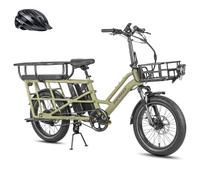 Fafrees FF20 CUV Familia Bicicleta eléctrica de 20 pulgadas, bicicleta eléctrica para mujer, 25 km/h, pedelec, batería de 12 Ah / 576 Wh*2, 200 kg 75 N.m, frenos hidráulicos E-Cargo, Fatbike para
