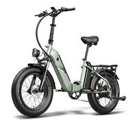 Fafrees FF20 Polar E-Bike Plegable con Baterías Duales de 48V 20.8Ah, Bicicleta Eléctrica para Adultos con Pantalla LCD a Color, Bici Eléctrica con Faros y Luces de Freno Traseras (Verde)