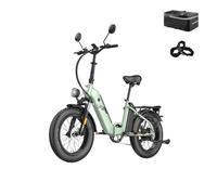 Fafrees FF20 Polar Fatbike E-Bike para hombres y mujeres | Bicicleta plegable de 20 pulgadas | Batería de 48V 12Ah*2 | Motor de 65N.m, capacidad de carga de 150kg | Autonomía de 170KM (bolsa trasera +