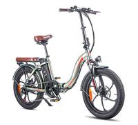 Fafrees Oficial Bicicleta Electrica Plegable, 36V 18AH Batería de Grado Automotriz 21700 Asistencia de Pedal 120-150KM Ebike, 20 * 3.0 Pulgadas Bicicleta Electrica Montaña Adulto 250W, F20 Pro Verde