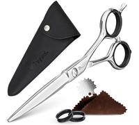 Fagaci Tijeras Peluqueria Profesional 6 Pulgadas Cuchillas Finas Superafiladas, Diseño Ligero Tijeras Cortar Pelo Acero 440C para la Máxima Precisión