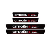 FAGBPEFW 4 Piezas Protector De Umbral De Puerta De Coche, para Citroën Sport Racing Saxo VTS DS3 Antidesgaste y Antiarañazos Decoración para Estribos de Coche,A