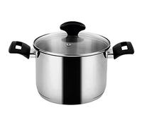 Fagor Alaia Olla Inducción 18 cm, 3 Litros Acero Inoxidable 18/10, Tapa de Cristal, Cazuela Alta con Fondo Difusor de Triple Capa, Apto para Todas las Cocinas, Vitrocerámica, Gas, Lavavajillas