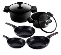 Fagor Alutherm Batería Cocina Inducción 7 Piezas, Antiadherente Sin Pfoa, Aluminio Fundido, Cazuelas