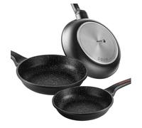 Fagor Alutherm Set Juego Sartenes Inducción 18-20-24 cm, Aluminio Fundido, Espesor 5,3 mm, Antiadherente Ecológico XYLAN PLUS sin PFOA, Apta para Todas Las Cocinas, Vitrocerámica, Gas