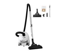 FAGOR Ares Essential - Aspiradora con Bolsa Compacta 1,5L, 800W con Potencia de Succión 17Kpa, Aspirador Trineo Ligero para Suelos Duros y Alfombras, Filtro de Alta Eficiencia, Negro.