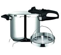 Fagor Duo Olla a Presión 7,5 Litros, Inducción, Express Super Rápida, Acero Inox. 18/10, Todo Tipo Cocinas, Fondo Termo Difusor, 2 Niveles de Presión, 5 Sistemas de Seguridad, Incluye Cestillo