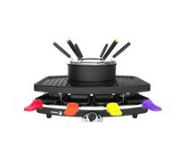 FAGOR - FG816 Combinacin de limpiaparabrisas 3 en 1 + fondue + parrilla - 1100W - 1.5L de capacidad - 8 poones + 6 selecciones de fondue