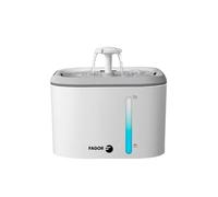 FAGOR FontanaPet - Fuente de Agua para Gatos y Perros 2,5L, Bebedero Automático Ultra Silencioso con Sistema de Multifiltración, Caudal Constante e Indicador LED de Nivel, Sin BPA, Blanco.