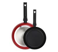 Fagor Nela Rouge Set Juego Sartenes Inducción 20-24 cm, Aluminio Extragrueso Espesor 3 mm, Antiadherente Ecológico Doble Capa sin PFOA, Apta para Todas Las Cocinas, Vitrocerámica, Gas, Lavavajillas