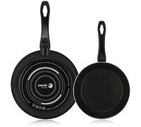 Fagor Optimax - Set Sartenes Negras 18 + 26cm, Antiadherente Bicapa, Acero Esmaltado, Para Todas las Cocinas, Lavavajillas, Inducción, Limpieza Fácil