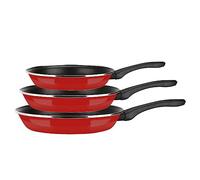 Fagor Set de 3 sartenes Optimax 20/24/28 cm Rojo mate