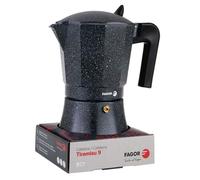 Fagor Tiramisu Cafetera Espresso Aluminio Carbón Resistencia Altamente Pulida