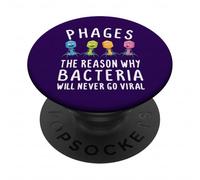Fagos Razón por la Que Las bacterias Nunca se convierten en bacteriófagos virales PopSockets PopGrip Adhesivo