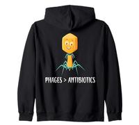 Fagos sobre antibióticos Bacteriófago divertido Sudadera con Capucha
