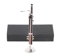 Fagot en Miniatura con Soporte y Estuche, Adornos de Fagot Mini Instrumento Musical Réplica de Figuras coleccionables Modelo Decoraciones para el hogar, 6.7 Pulgadas