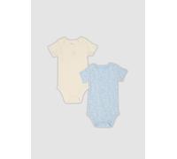 FAGOTTINO, Bipack Di Body Azzurri E Beige In Cotone Organico Per Neonato E Bimbo, Niño, Azul Claro/Beige, Talla: 24-30