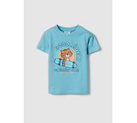 FAGOTTINO, Camiseta De Niño Azul Celeste De Algodón Puro Corte Regular Con Tigre Jinete, Niño, Azul claro, Talla: 9-12