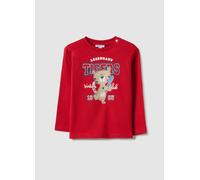 FAGOTTINO, Camiseta Roja De Algodón Puro Para Niño Con Ajuste Regular Y Tigre, Niño, Rojo Cereza, Talla: 30-36