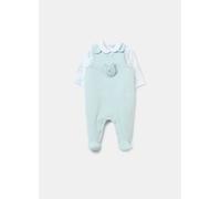 FAGOTTINO, Conjunto Camiseta Y Peto Con Pies Winnie The Pooh, Unisex, Blanco/azul claro, Talla: 1-3