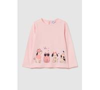 FAGOTTINO, Jersey De Niña En Algodón Puro Rosa Tipo Regular, Niña, Rosa claro, Talla: 9-12
