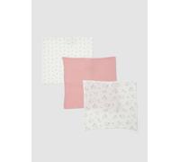 FAGOTTINO, Pack De 3 Muselinas Multicolor De Algodón Puro Para Recién Nacido, Bebé Niño, Blanco/rosa, Talla: FASUL