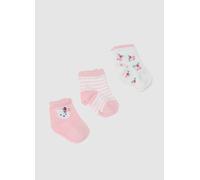 FAGOTTINO, Set Tripack De Calcetines Multicolor De Algodón Para Niña, Niña, Pink/White, Talla: 6-12