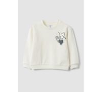 FAGOTTINO, Sudadera Blanca Oversize De Algodón Puro Con Estampado De Corazones Para Bebé Niña, Niña, Blanco hielo, Talla: 30-36