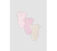 FAGOTTINO, Tripack Di Body Multicolor In Cotone Organico Per Neonata E Bimba, Niña, Blanco/rosa, Talla: 24-30
