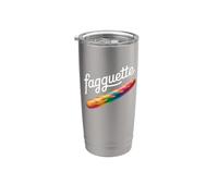 Fagquette Rainbow Bread Humorístico LGBTQ Pride Bakery Divertido Vaso térmico de acero inoxidable de doble pared