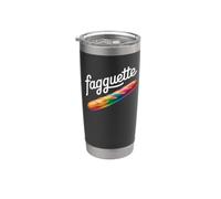 Fagquette Rainbow Bread Humorístico LGBTQ Pride Bakery Divertido Vaso térmico de acero inoxidable de doble pared