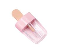 Faguo 3.2x6.8cm Forma de Helado Dulce Mini Tubo de Brillo de Labios Contenedor de bálsamo Labial vacío con Tapa Rosa Insertos de Goma Lápiz Labial Dispensador de Muestra Botella