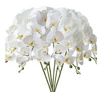 FagusHome - Juego de 6 Piezas de Flores Artificiales de Phalaenopsis orquídea, 80 cm, Artificiales, para decoración (6 Piezas)