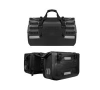 FAHBSTR Bolsa De Alforja Alforjas Motocicleta 60L 66L 40L Bolsas Sillín Motocicletas Esquí Viajes Senderismo Camping Bolsa Equipaje Universal(60L and 50L Black)