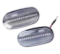 FAHBSTR Intermitentes Para Automóviles Para Mitsubishi Para Pajero Para Mirag Para Legnum Para Galant 1998-2005 Indicador Posición Lateral Señal Giro LED Dinámico(Crystal White)