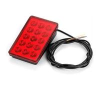FAHBSTR Luz Freno Alto Nivel Tercera Luz Freno Universal Para Coche 15 Luces Traseras Estroboscópicas Intermitentes Roja Y Negra Alto Nivel(rojo)