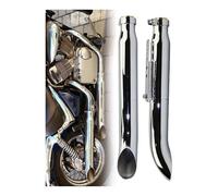 FAHBSTR Motorcycle Exhaust Muffler Silencer para Suz&uki VL 125 800 1500 para Intruder Bobber Cromado Cónico Accesorios Hierro 1 Par Tubo Silenciador Escape para Motocicleta(Cromo)