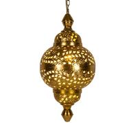 Fahda - Lámpara colgante oriental (metal, 50 cm), color dorado