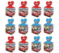 Fahibin 12Pcs Cajas De Fiesta Bolsas de Cumpleaños,Cajas de Regalo para Niños, Bolsas De Papel Fiesta,Para Confitería, Pastelería, Palomitas, Galletas 8 cm * 8 cm * 10 cm